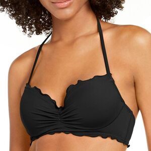 Sundazed Solid Nixie Bra Sized Ruffle Edge Halter